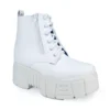 Botas De Plataforma Con Cierre Vinipiel Blanco #3000