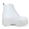 Botas De Plataforma Con Cierre Vinipiel Blanco #3000