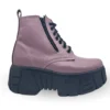 Botas De Plataforma Con Cierre Vinipiel Lila #3000