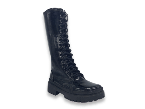 41 Botas Largas Charol Negro #903