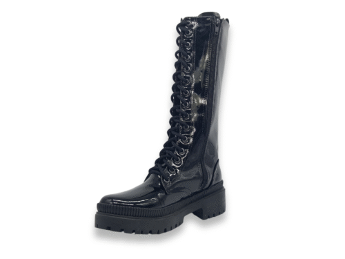 42 Botas Largas Charol Negro #903