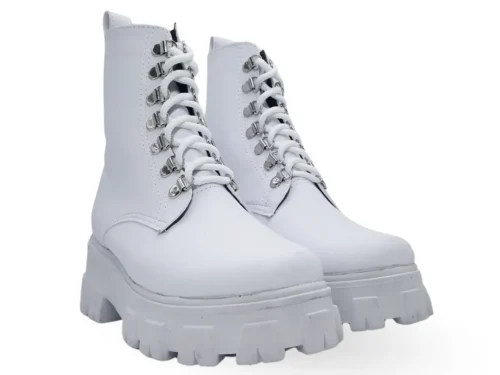 500 blanco 4 Botas De Plataforma Vinipiel Blanco #500
